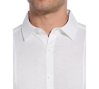Cubavera Men's Classic-Fit Tucked Panel Linen-Blend Button-Down Shirt