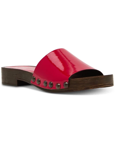 Steve Madden Women's Cento Wooden Flatform Slide Sandals
