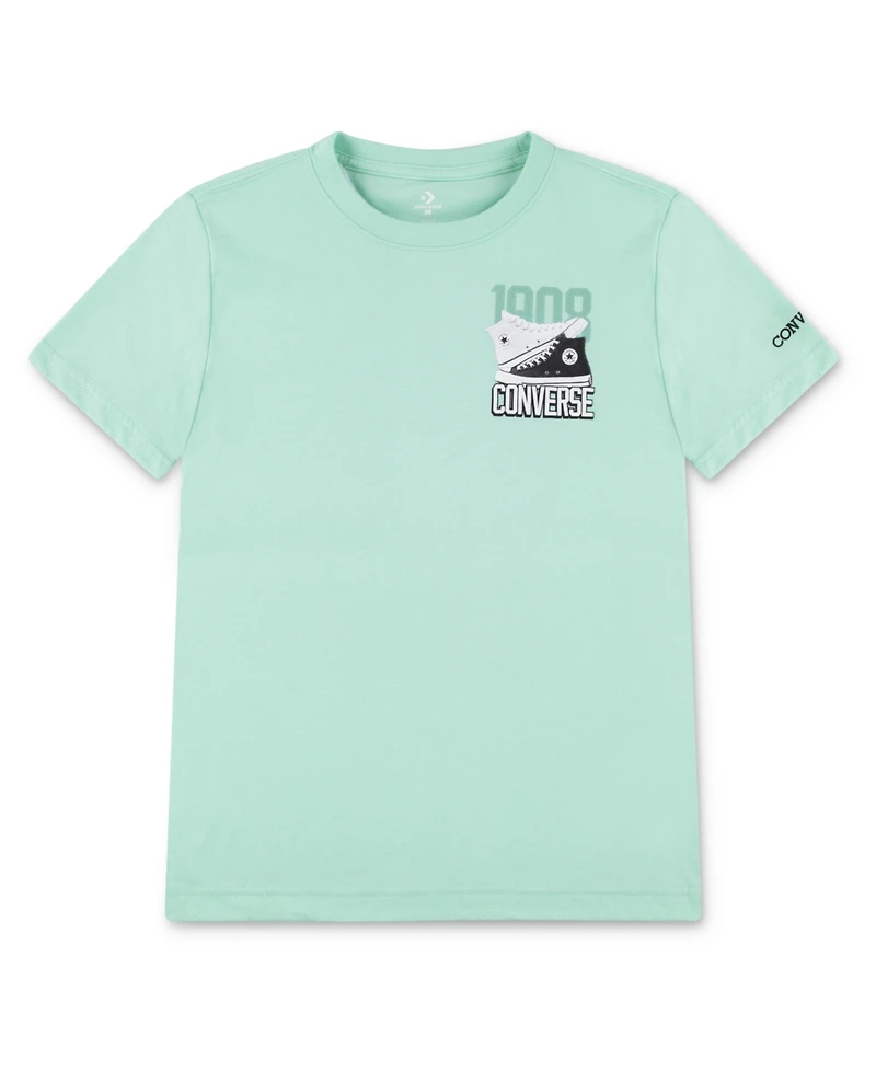 Converse Big Boys Retro Front Back Sneaker T-shirt