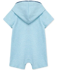 Little Me Baby Boys Breezy Cotton Hooded Romper