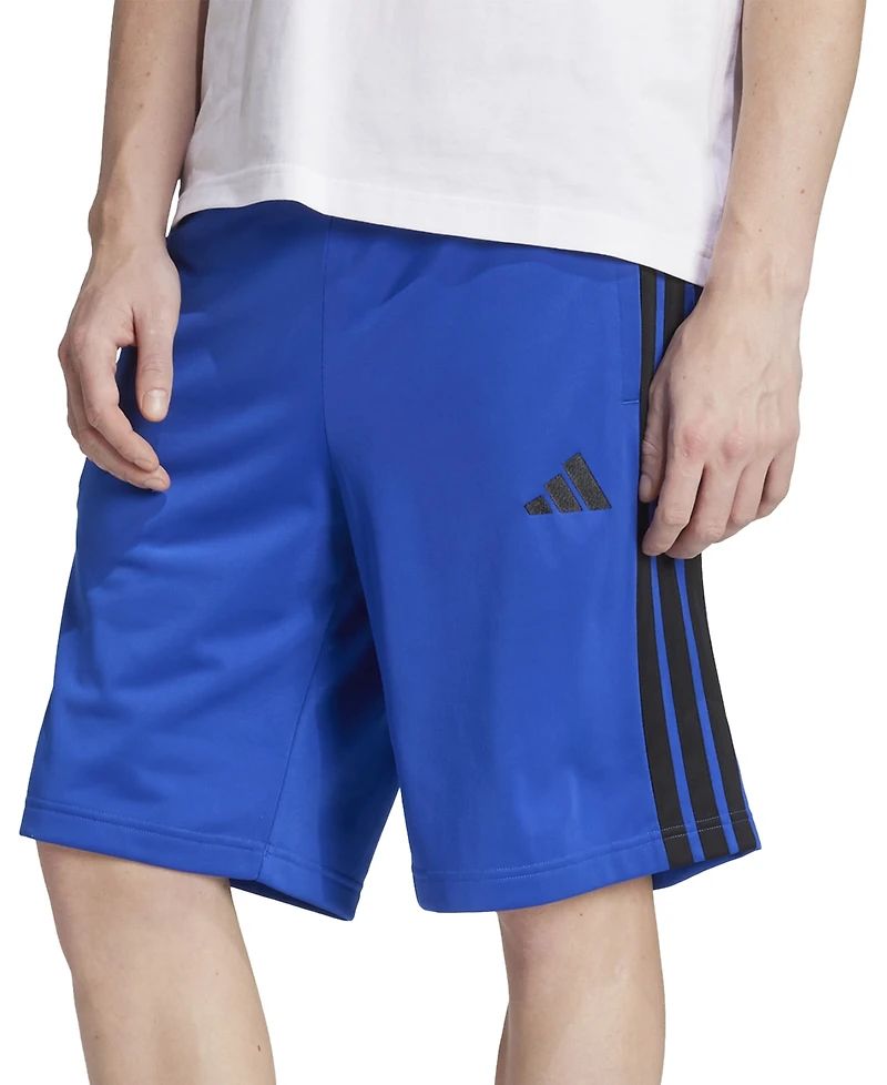 adidas Men's Three-Stripes 10" Tricot Shorts