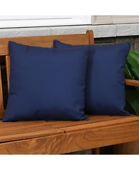 Indoor/Outdoor Weather-Resistant Polyester Lumbar Decorative Pillow with Zipper Closure - 2pk