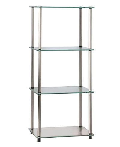 Convenience Concepts 17.75" Glass Designs2Go Classic Glass 4 Tier Tower