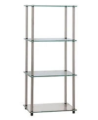 Convenience Concepts 17.75" Glass Designs2Go Classic Glass 4 Tier Tower