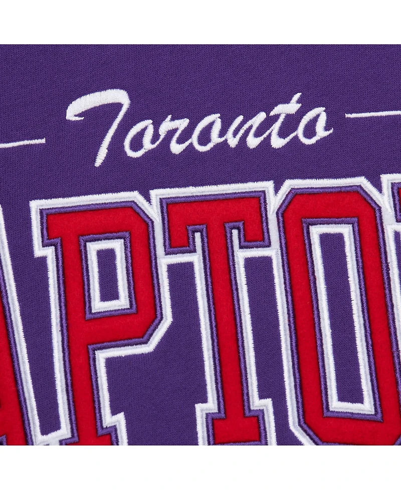 Mitchell & Ness Men's Purple Toronto Raptors Hardwood Classics There Back 2.0 Vintage Pullover Sweatshirt