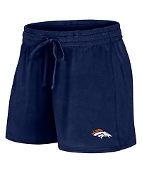 Fanatics Women's Navy Denver Broncos Start to Finish T-Shirt Shorts Combo Pack