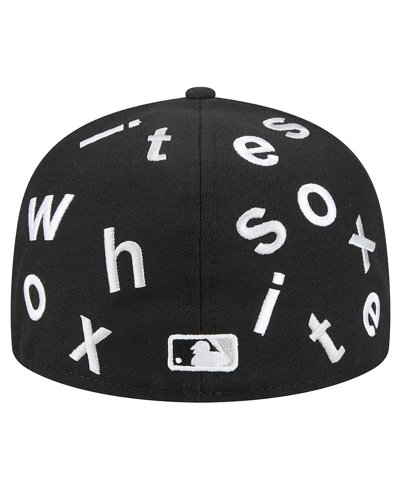 New Era Men's Black Chicago White Sox Team Confetti 59FIFTY Fitted Hat