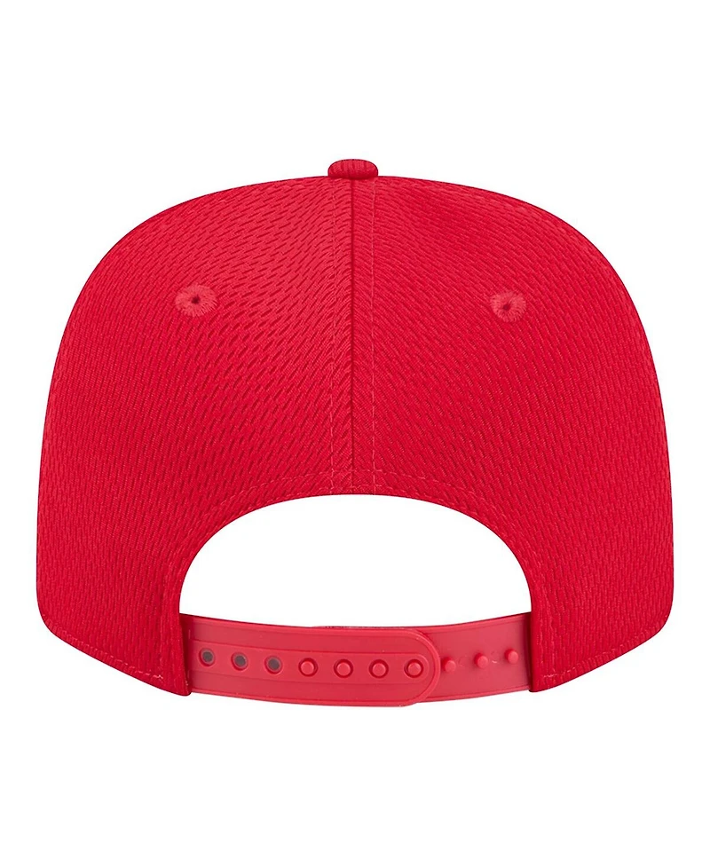 New Era Men's Scarlet Ohio State Buckeyes Patched 9SEVENTY Stretch-Snap Adjustable Hat