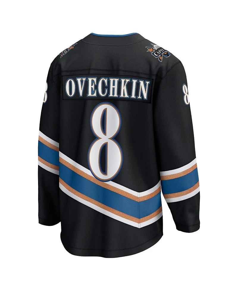 Fanatics Men's Alexander Ovechkin Black Washington Capitals Alternate 50th Anniversary Premier Breakaway Player Jersey