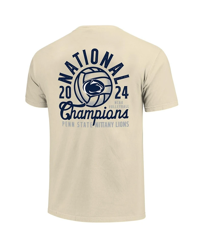 Image One Men's Natural Penn State Nittany Lions 2024 Ncaa Women's Volleyball National Champions Comfort Colors T-Shirt