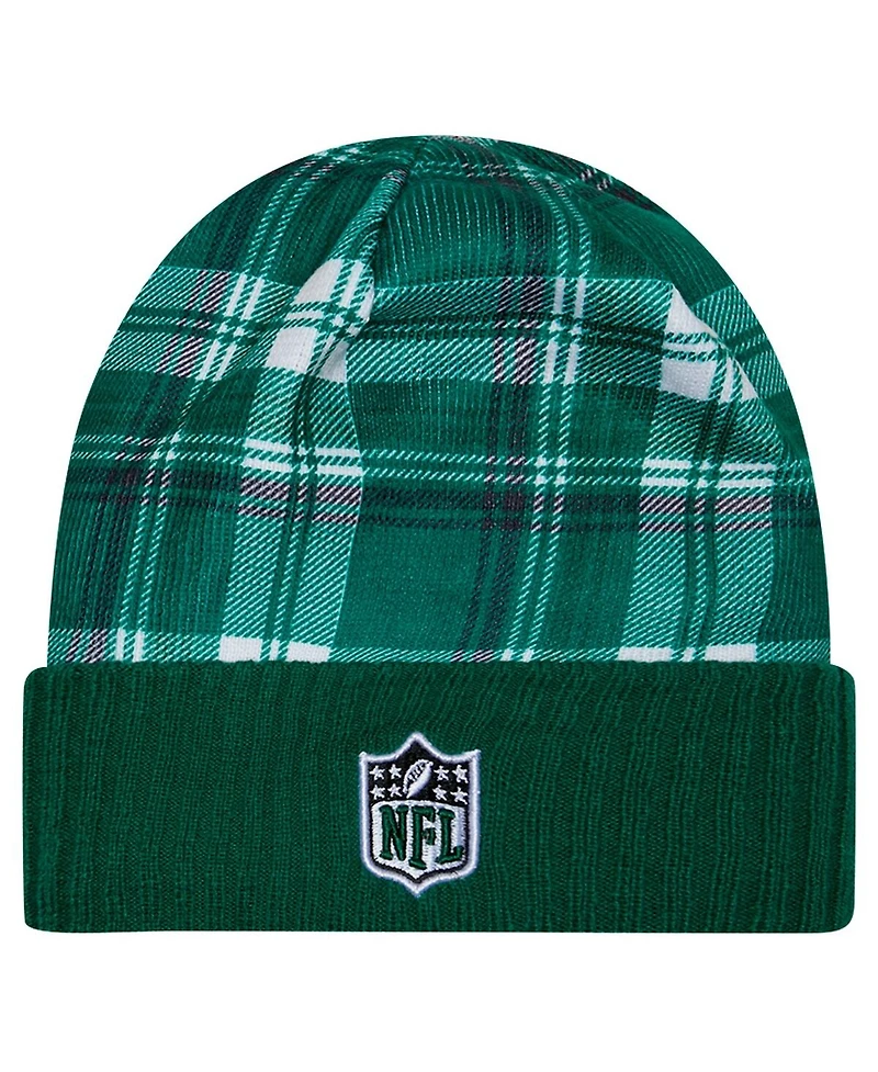 New Era Men's Green New York Jets Sideline Statement Cuffed Knit Hat