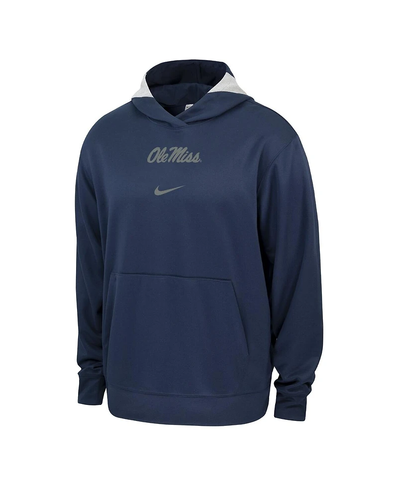 Nike Men's Navy Ole Miss Rebels Basketball Spotlight Performance Pullover Hoodie