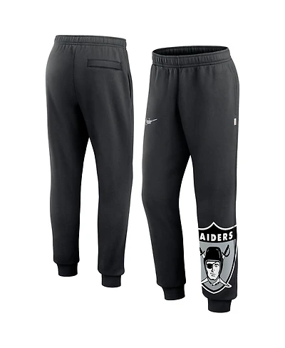 Nike Men's Black Las Vegas Raiders Logo Crop Joggers