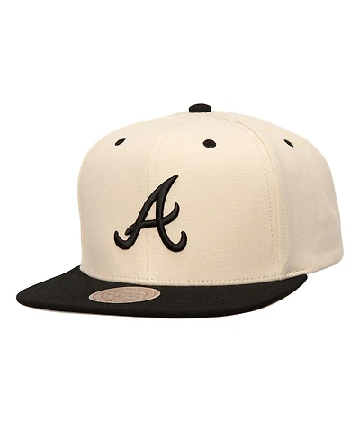 Mitchell & Ness Men's Cream Atlanta Braves Snapback Hat