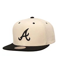Mitchell & Ness Men's Cream Atlanta Braves Snapback Hat