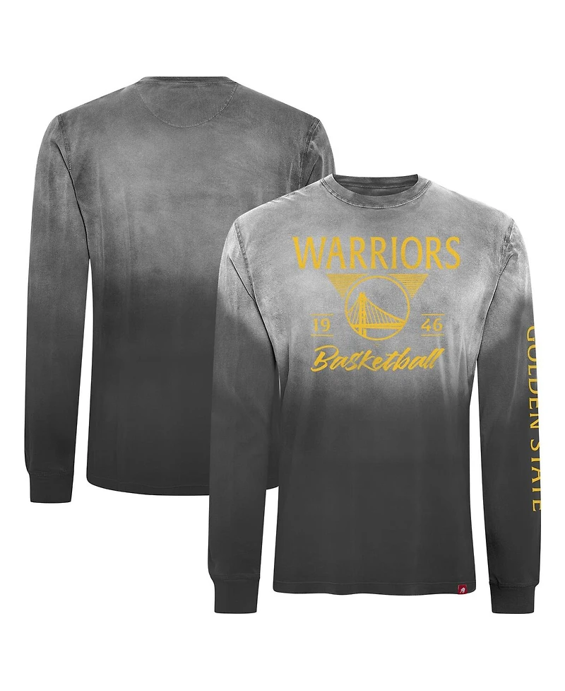 Sportiqe Men's and Women's Black Golden State Warriors Mohave Sun-Dipped Long Sleeve T-Shirt