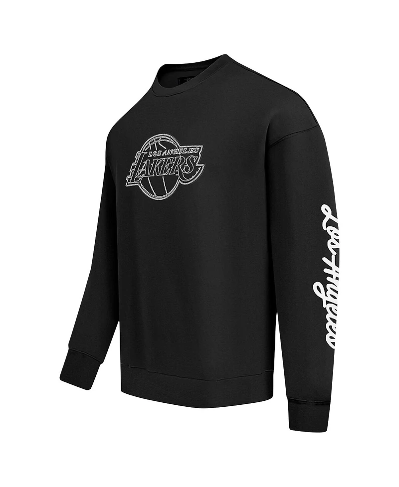 Pro Standard Men's Black Los Angeles Lakers Paint the City Pullover Sweatshirt