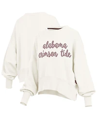 Pressbox Women's Cream Alabama Crimson Tide Chelsea Oversized Pullover Sweatshirt