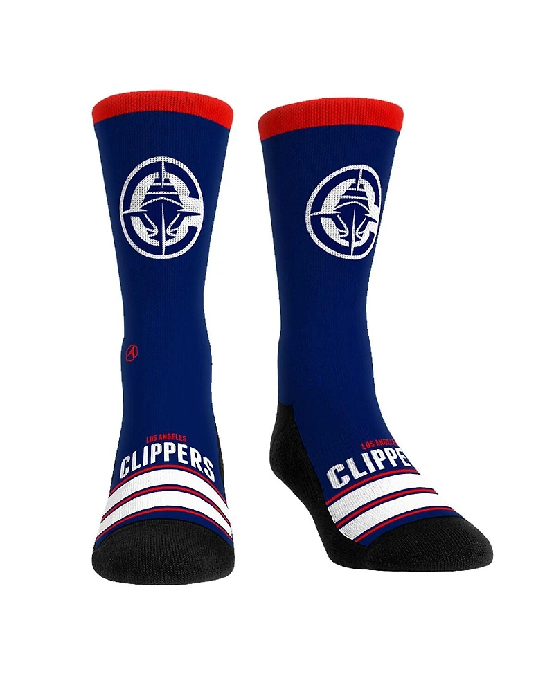 Rock 'Em Men's and Women's La Clippers Gametime Stripe Crew Socks
