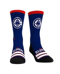 Rock 'Em Men's and Women's La Clippers Gametime Stripe Crew Socks
