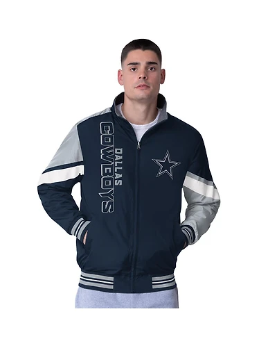 G-iii Sports by Carl Banks Men's Navy Dallas Cowboys Strong Arm Reversible Full-Zip Jacket