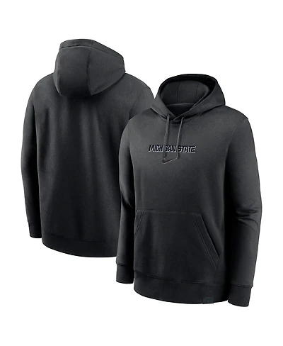 Nike Men's Black Michigan State Spartans Statement Wordmark Lockup Pullover Hoodie