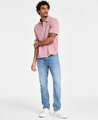 Sun + Stone Men's Regular-Fit Textured Polo Shirt, Created for Macy's
