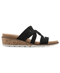 Cliffs by White Mountain Women's Tinisha Wedge Slip-On Sandals