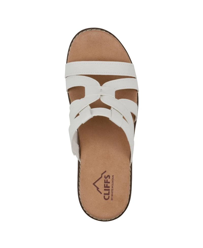 Cliffs by White Mountain Women's Tinisha Wedge Slip-On Sandals