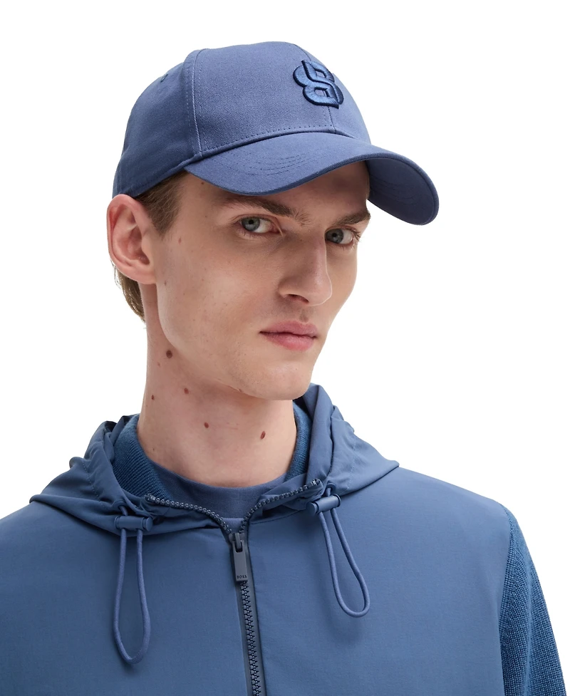 Boss by Hugo Boss Men's Double B Monogram Cotton Twill Cap