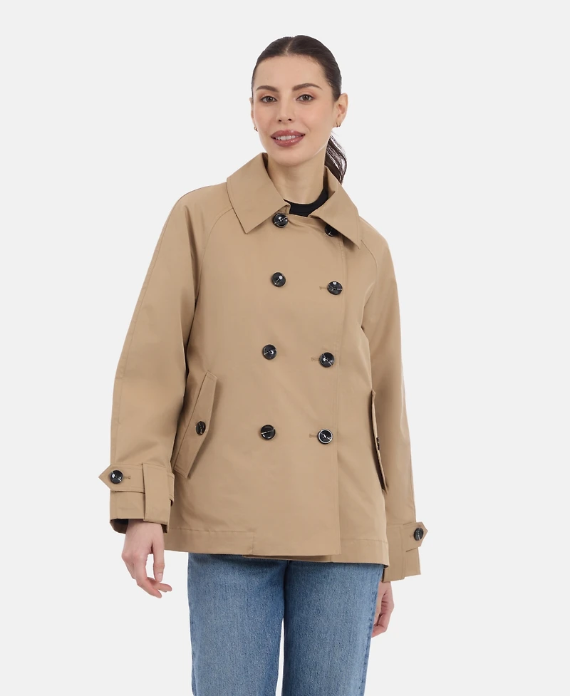 Bcbgmaxazria Women's Short Double Breasted Trench Coat