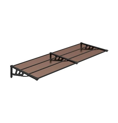 Door Canopy Black 94.1"x35.4" Polycarbonate