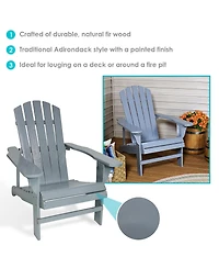 Fir Wood Painted Finish Coastal Bliss Outdoor Adirondack Chair