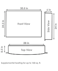 Cozy Warmth Indoor Electric Fireplace Insert - Modern Horizontal Recessed Mount