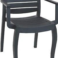 Polypropylene Stackable Illias Outdoor Patio Arm Chair