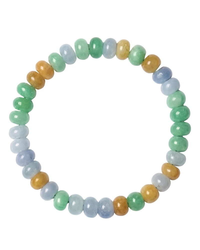 Lavender field - Beaded jade bracelet