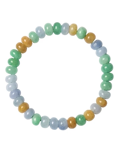 Lavender field - Beaded jade bracelet