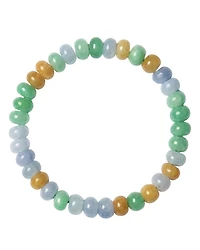 Lavender field - Beaded jade bracelet