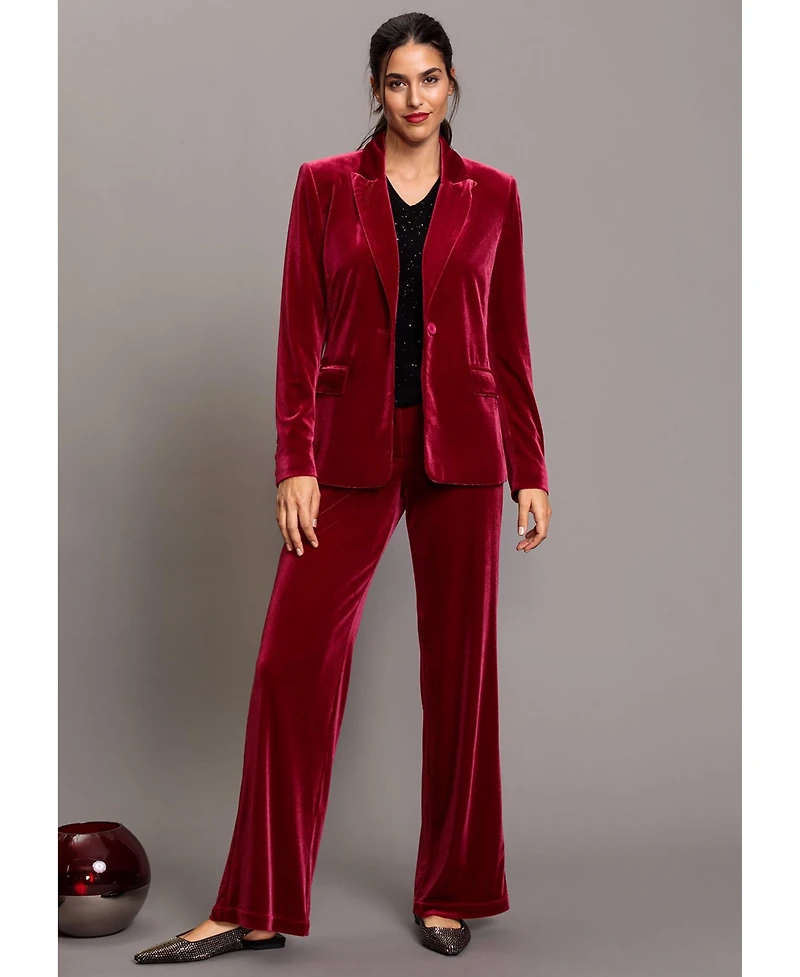 Olsen Women's Anna Fit Velvet Trouser