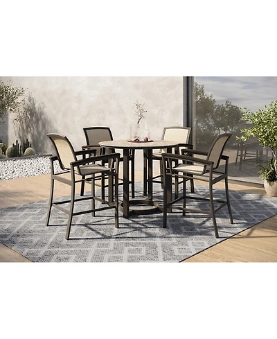Bartow Outdoor 5-pc Dining Set (Counter Height Table & 4 Counter Stools), Created for Macy's
