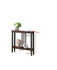 Kings Brand Furniture Entryway Table - Narrow Console with Storage Wood Tables for