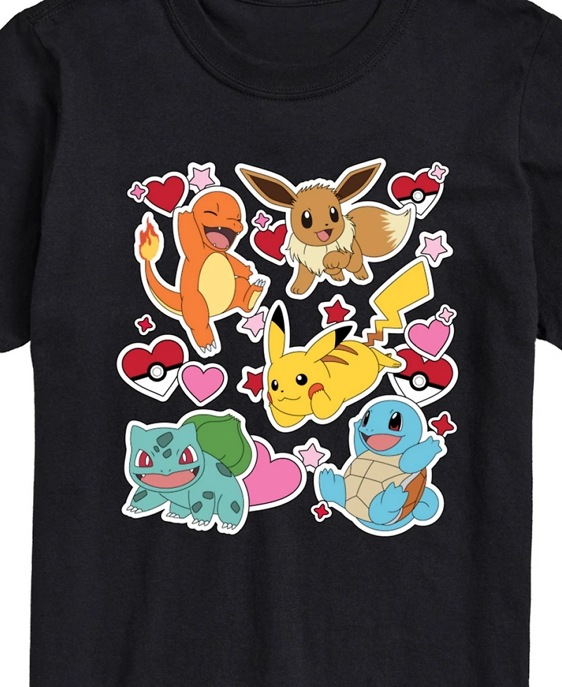Airwaves Men's Pokemon Valentine's Day Short Sleeve T-Shirt