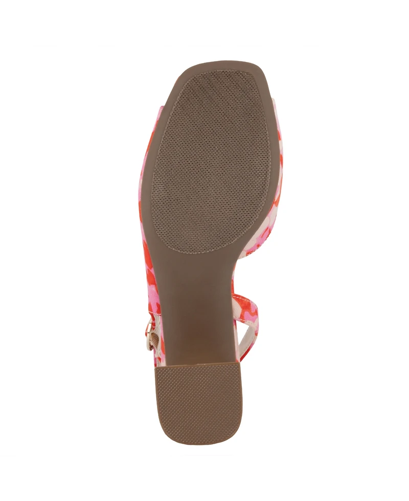 Jones New York Women's Ondree Slingback D'Orsay Peep Toe Block Heel Sandals