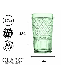 Godinger Claro Highball Glasses, Set of 4
