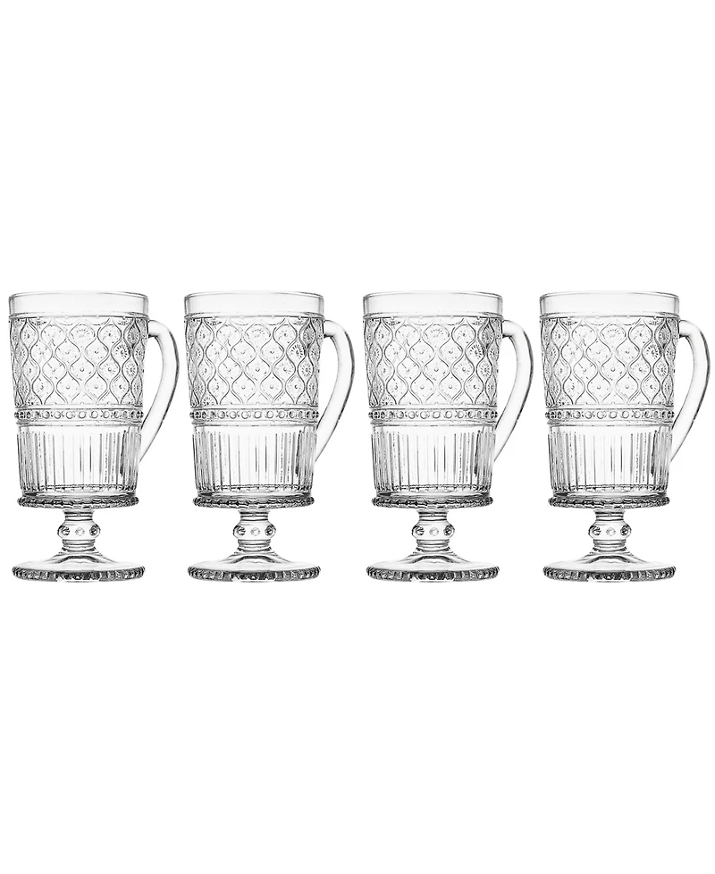 Godinger Claro Footed Mug, Set of 4
