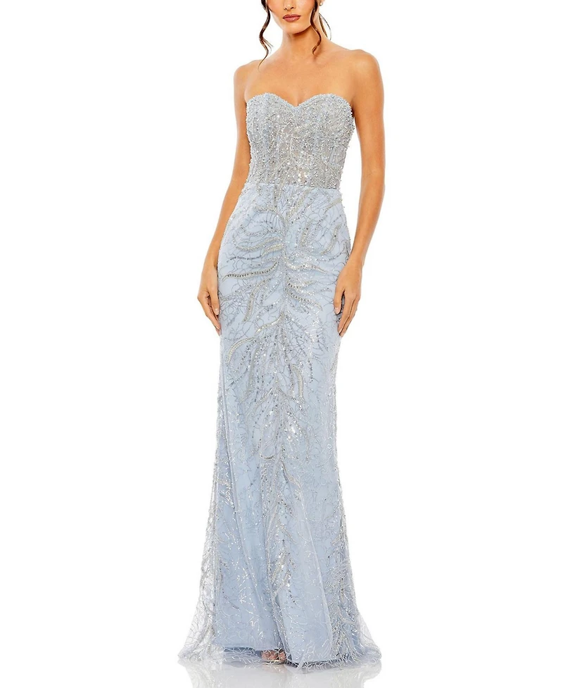 Mac Duggal Women's Strapless Embellished Gown