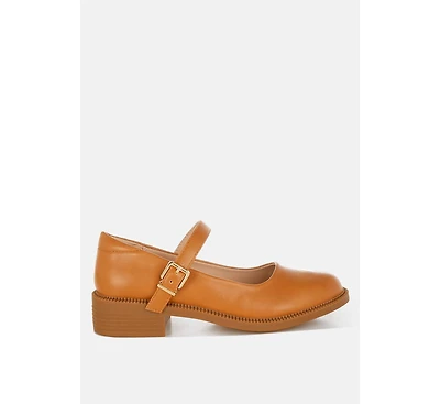 Ejeta Faux Leather Mary Jane Shoes