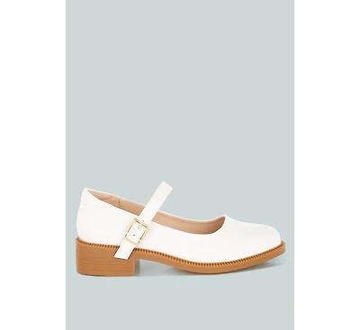 Ejeta Faux Leather Mary Jane Shoes