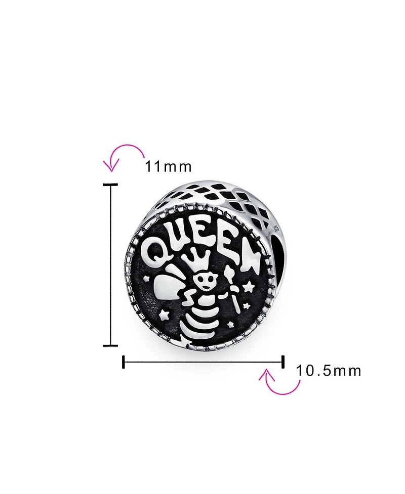 Bling Jewelry Queen Bumble Bee Charm Bead Sterling Silver European Bracelet