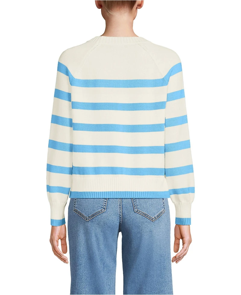 Lands' End Women's Drifter Raglan Sleeve Easy Fit Sweater